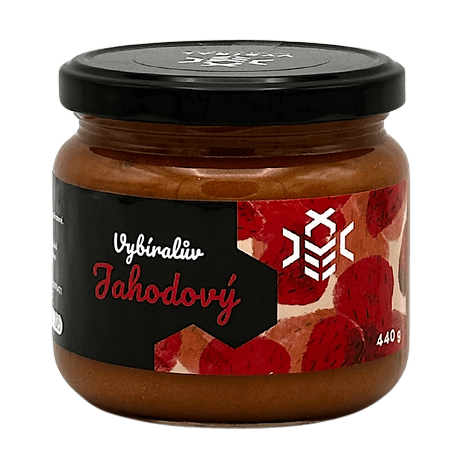 Jahodový med, 440g, VYBÍRAL - ovocný med