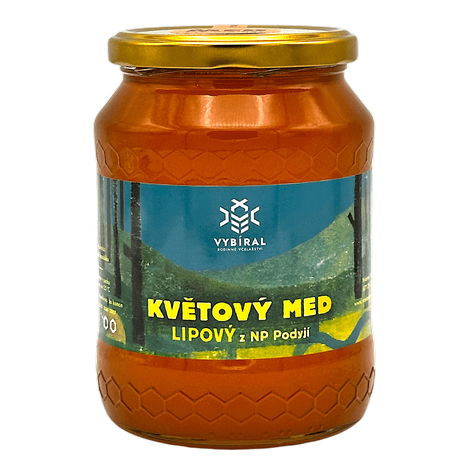 Květový med Lipový z NP Podyjí, 950g, VYBÍRAL